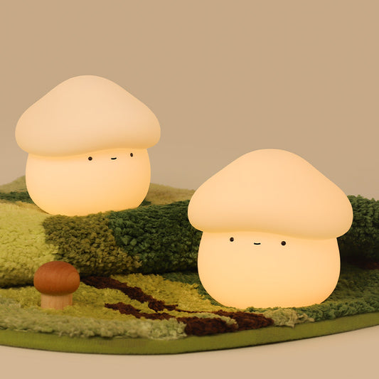 New Mushroom Small Night Lamp Cute Silicone Sleeping Timing Night Light Bedside Interesting Charging Ambience Light Room Decor Home Decor