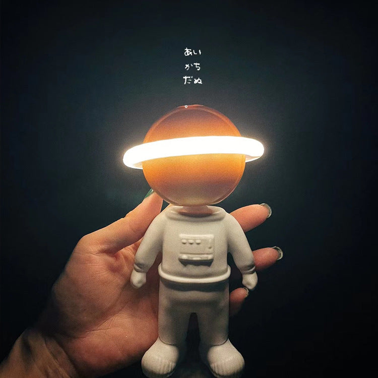 New Astronaut Star Projector Lamp Ins Touch Usb Charging Night Light Rotatable Bedside Atmosphere Lights Lamp Bedroom Decor