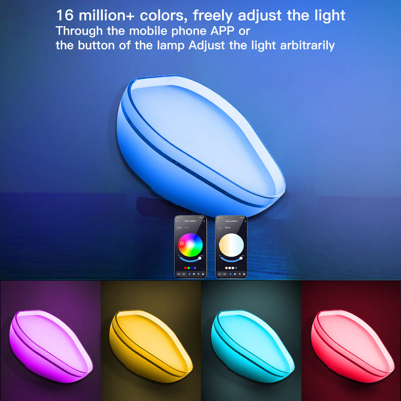 Lampada da Scrivania con 16 Colori Smart WiFi APP Controllo Luce Notturna Bluetooth Luce d'Atmosfera per la Decorazione della Casa e della Camera da Letto