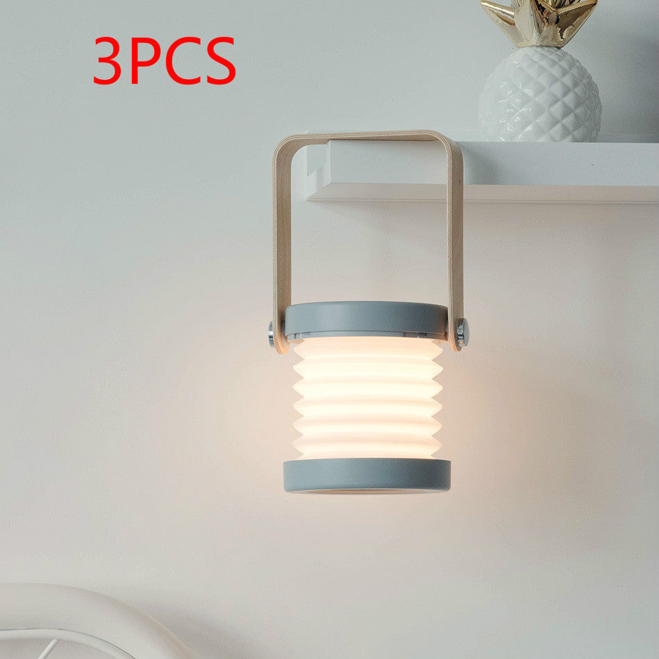 Lampada notturna a LED pieghevole, dimmerabile tramite touch, portatile, ricaricabile tramite USB, ideale per la decorazione della casa.