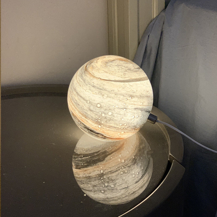 Planet Mond Tischlampe Kreatives Geburtstagsgeschenk Sternenhimmel Nachttisch Rot Schlafzimmer Saturn Nachtlicht