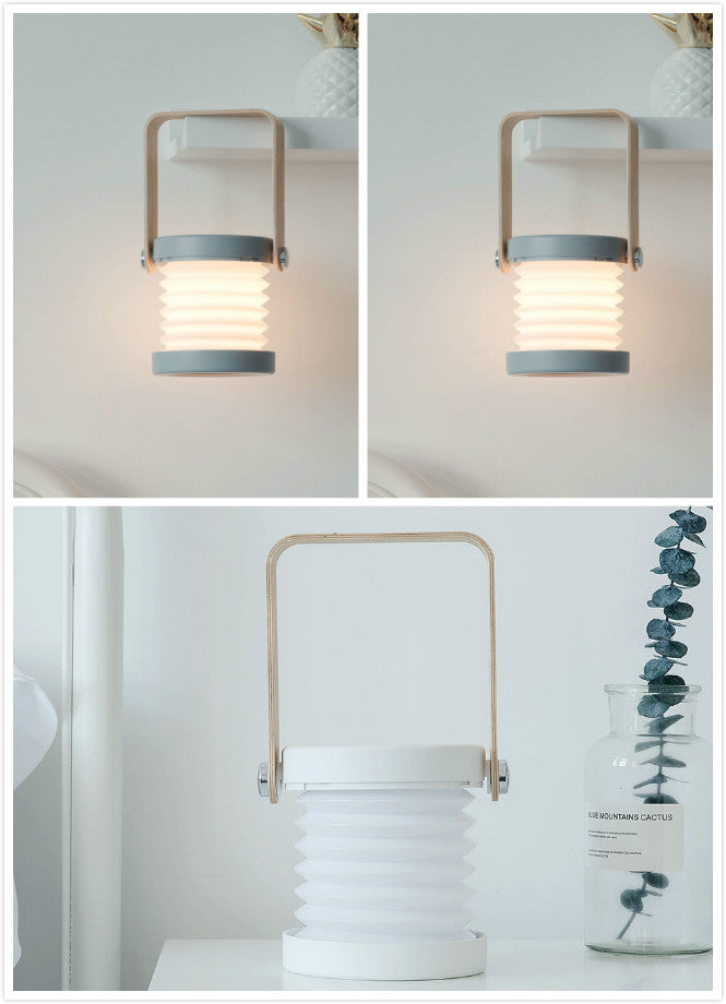 Lampada notturna a LED pieghevole, dimmerabile tramite touch, portatile, ricaricabile tramite USB, ideale per la decorazione della casa.