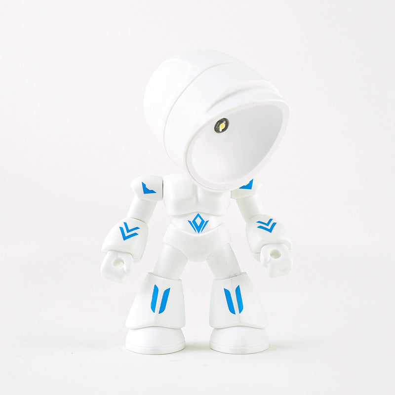 Niedliche LED-Helden-Tischlampe, Mini-tragbares cooles Mecha-Roboter-Nachtlicht, Schlafzimmer-Heimdeko, Geschenke für Kinder und Jungen