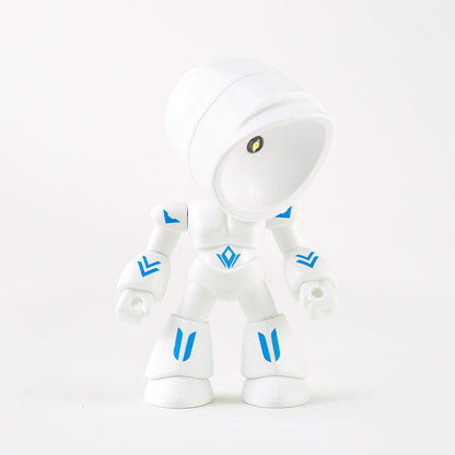 Niedliche LED-Helden-Tischlampe, Mini-tragbares cooles Mecha-Roboter-Nachtlicht, Schlafzimmer-Heimdeko, Geschenke für Kinder und Jungen