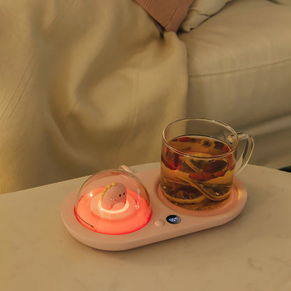 Elektrischer wasserdichter Touch-Tassenwärmer Heizmatte Untersetzer für Tee Kaffee Milch Zuhause Büro Elektrischer Hand-Schnellwärmer