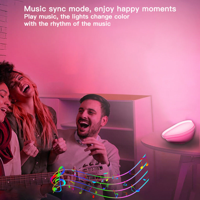 Lampada da Scrivania con 16 Colori Smart WiFi APP Controllo Luce Notturna Bluetooth Luce d'Atmosfera per la Decorazione della Casa e della Camera da Letto