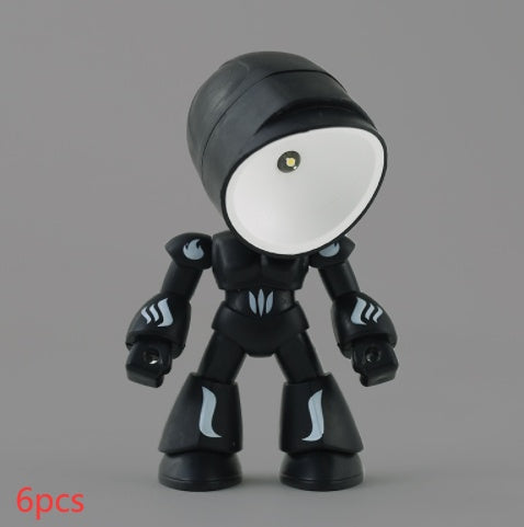 Niedliche LED-Helden-Tischlampe, Mini-tragbares cooles Mecha-Roboter-Nachtlicht, Schlafzimmer-Heimdeko, Geschenke für Kinder und Jungen
