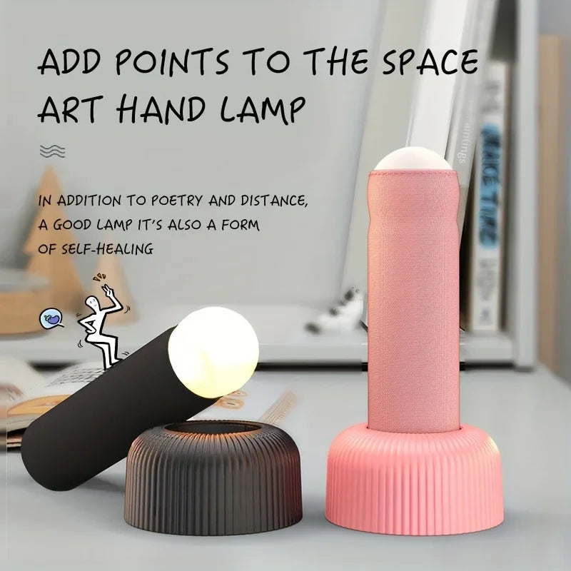 Kreatives Handheld-Nachtlicht Original Design LED-Perlen Interessante Art des Ein- und Ausschaltens Mit Basis zum Aufstellen auf dem Tisch
