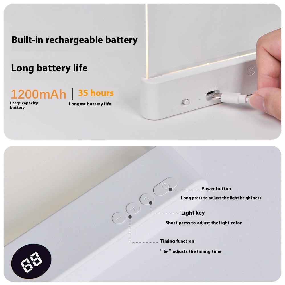 Lampada a forma di tablet con luce notturna per la lettura