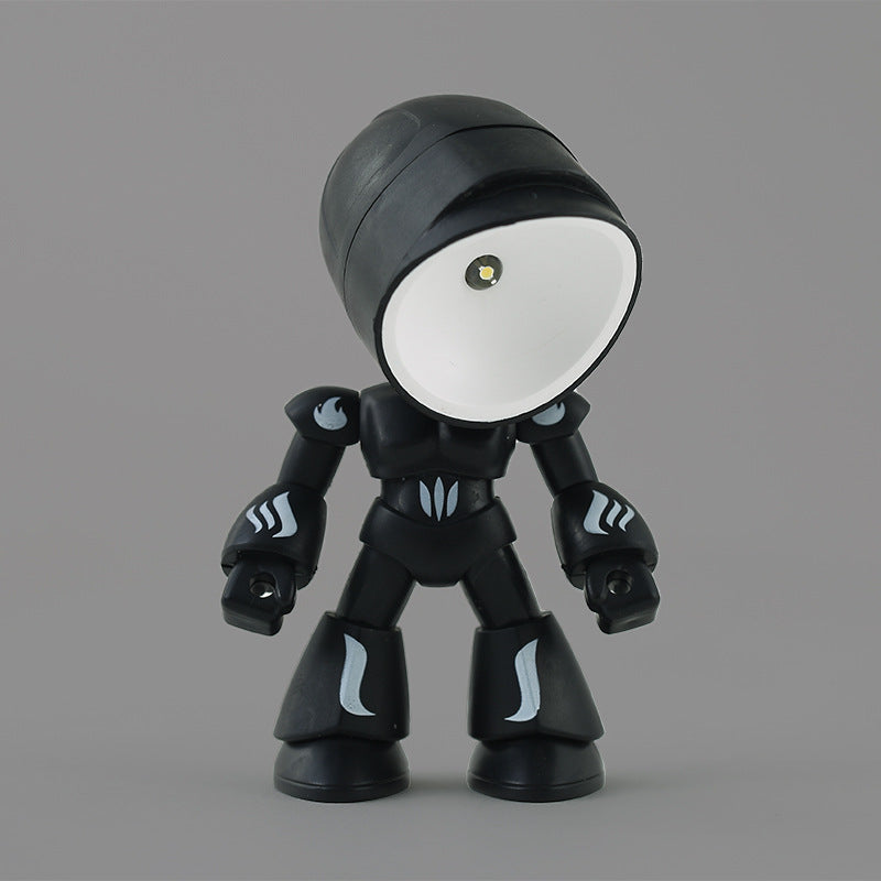 Niedliche LED-Helden-Tischlampe, Mini-tragbares cooles Mecha-Roboter-Nachtlicht, Schlafzimmer-Heimdeko, Geschenke für Kinder und Jungen