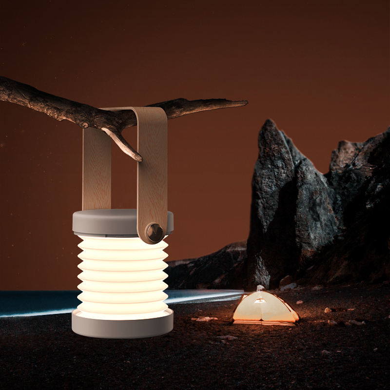 Lampada notturna a LED pieghevole, dimmerabile tramite touch, portatile, ricaricabile tramite USB, ideale per la decorazione della casa.