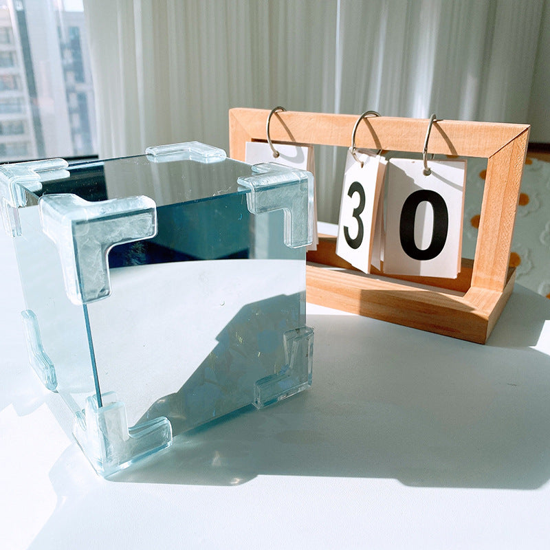 Piccola luce notturna a forma di tulipano, realizzata a mano, regalo romantico per la fidanzata, lampada a specchio fai da te, kit di materiali, decorazione e arredamento per la casa.