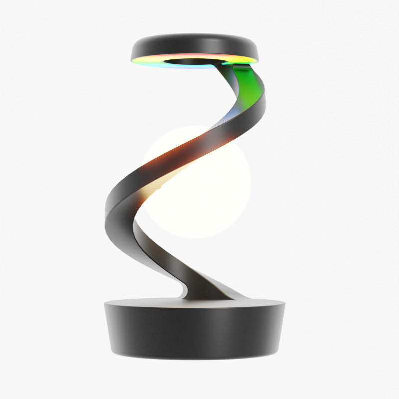 Lampada da scrivania rotante a forma di luna con sensore di ricarica wireless per telefono, lampada da tavolo decorativa, piccola lampada da notte per la casa.
