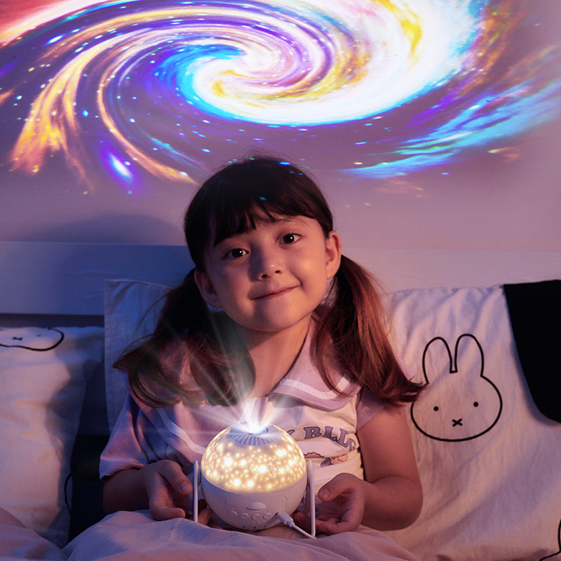 Proiettore galattico con proiezione di cielo stellato, decorazione per camera da letto, luce notturna da comodino.
