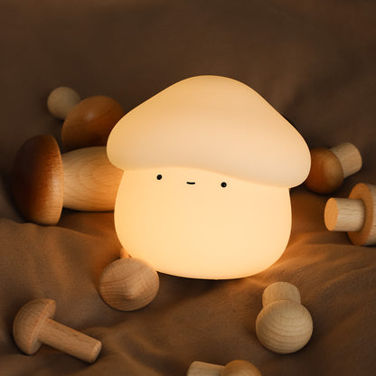 New Mushroom Small Night Lamp Cute Silicone Sleeping Timing Night Light Bedside Interesting Charging Ambience Light Room Decor Home Decor