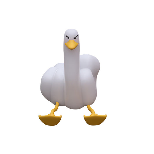 Creative Gift Middle Finger Duck Small Night Lamp Rechargeable Dimming Vinyl Little Duck Night Light