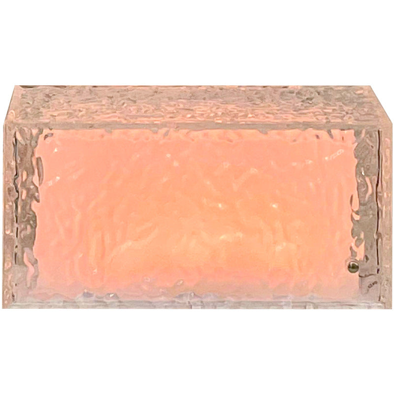 Piccola lampada da notte a forma di cubo di ghiaccio, decorazione creativa e romantica