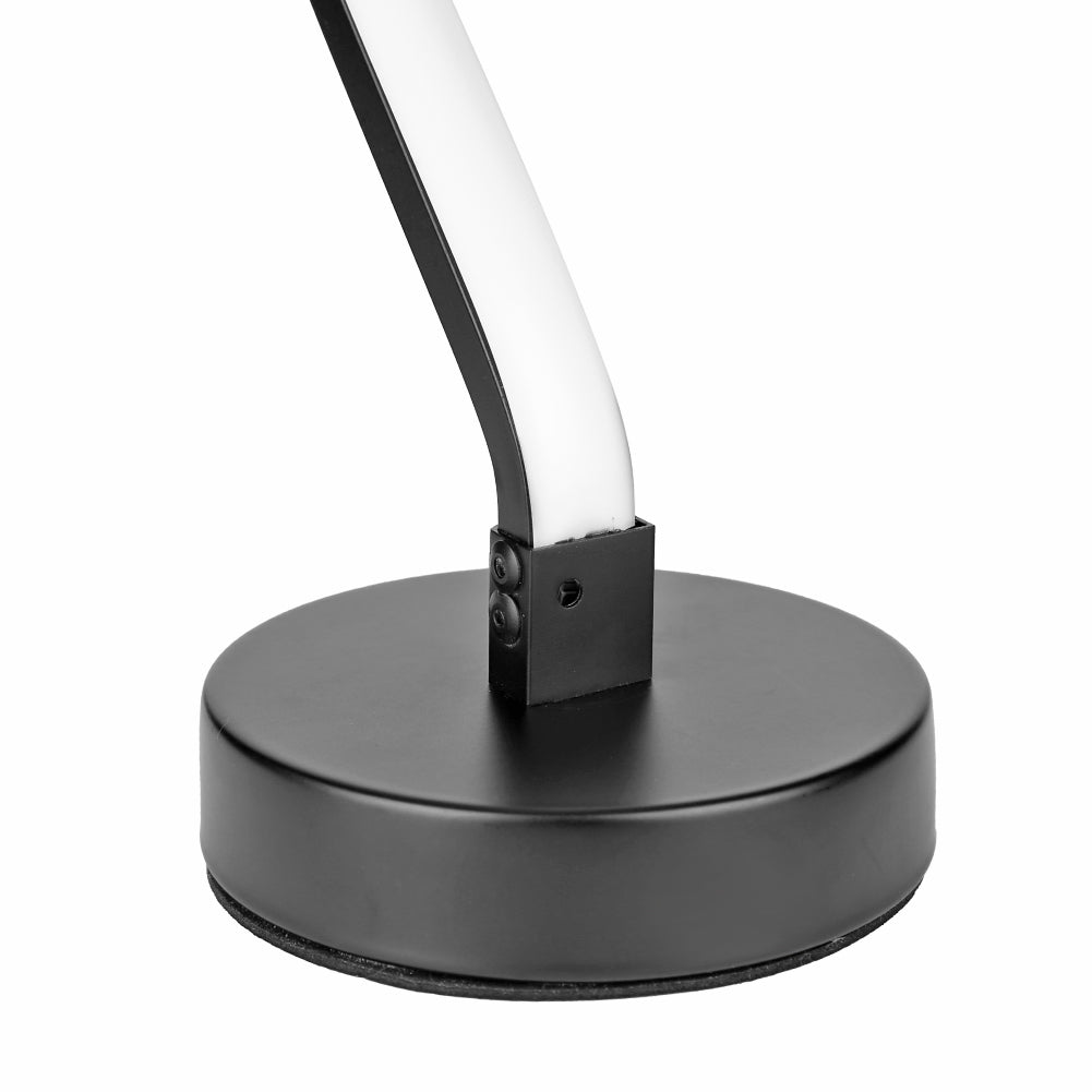 Lampada da tavolo LED moderna a forma di spirale, luce da comodino in ferro, per scrivania e decorazione casa