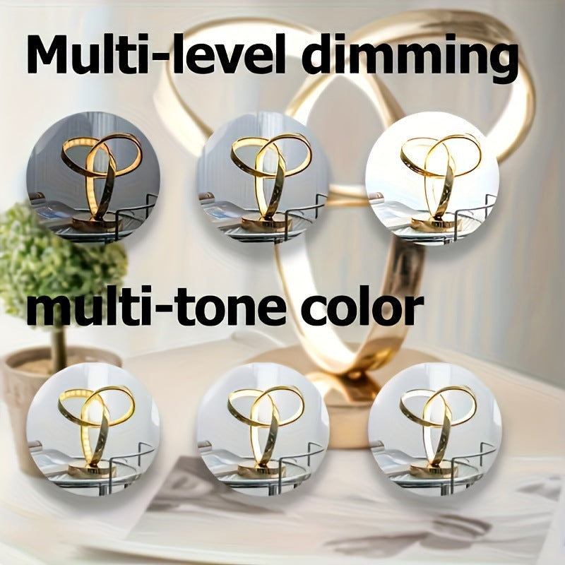 Lámpara de escritorio pequeña Golden Clover con alimentación USB