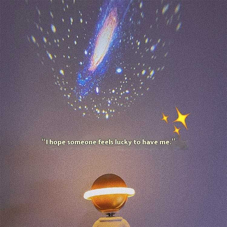 New Astronaut Star Projector Lamp Ins Touch Usb Charging Night Light Rotatable Bedside Atmosphere Lights Lamp Bedroom Decor